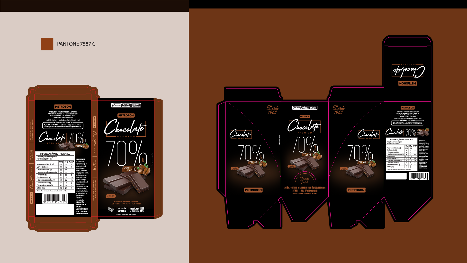 Portfolio Agência Jung Chocolates Premium 70% - Pietrobon
