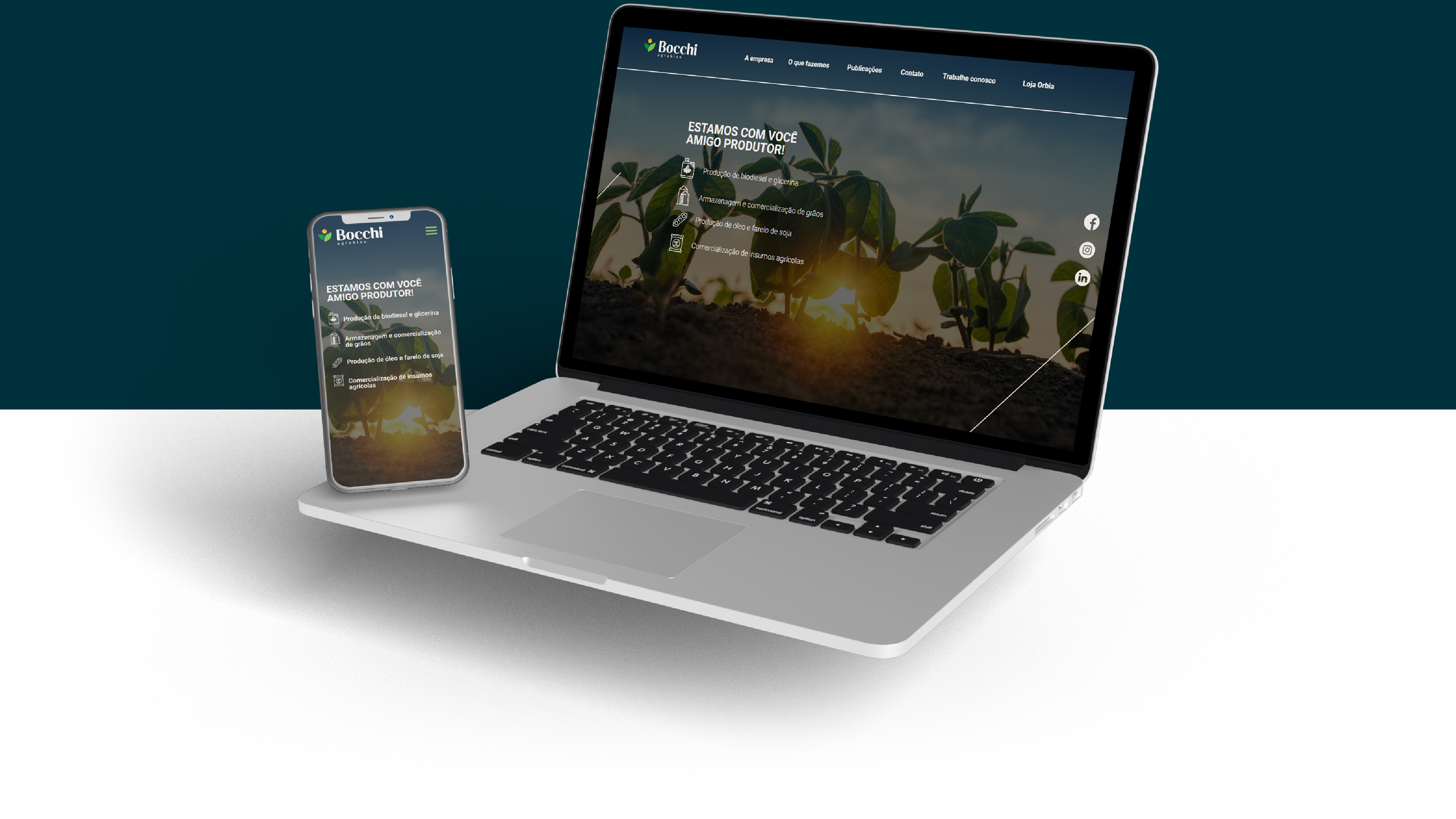 Portfolio Agência Jung Site Bocchi Agrobios - 