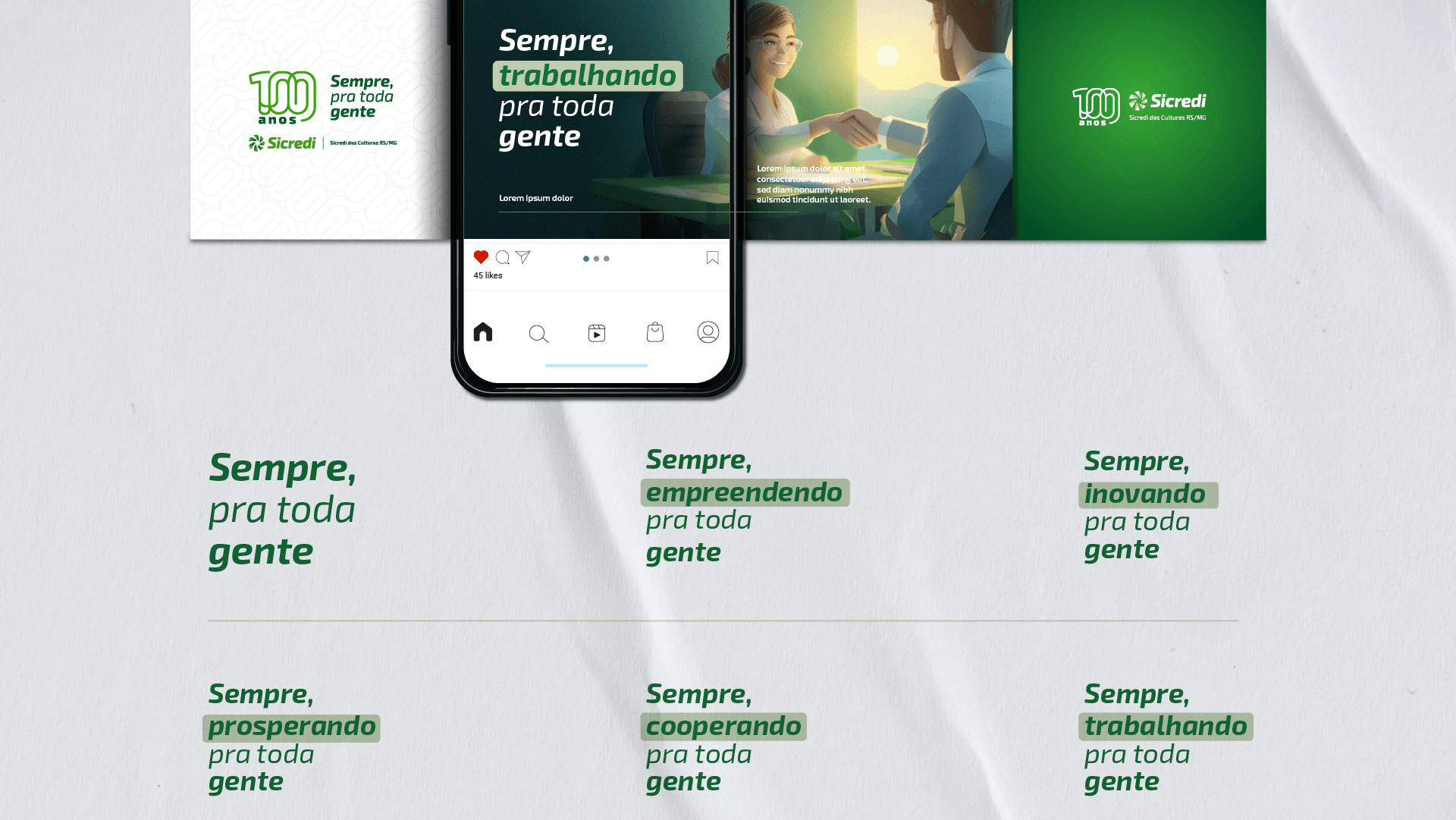 Portfolio Agência Jung Sicredi 100 anos - 